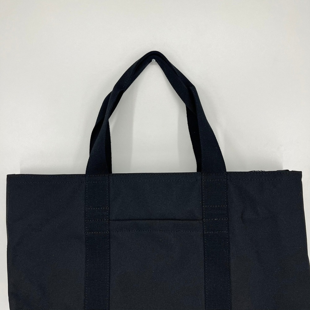 Banana Republic Womens Black Canvas Top Zip Tote Bag Travel Commuter - Picture 2 of 11